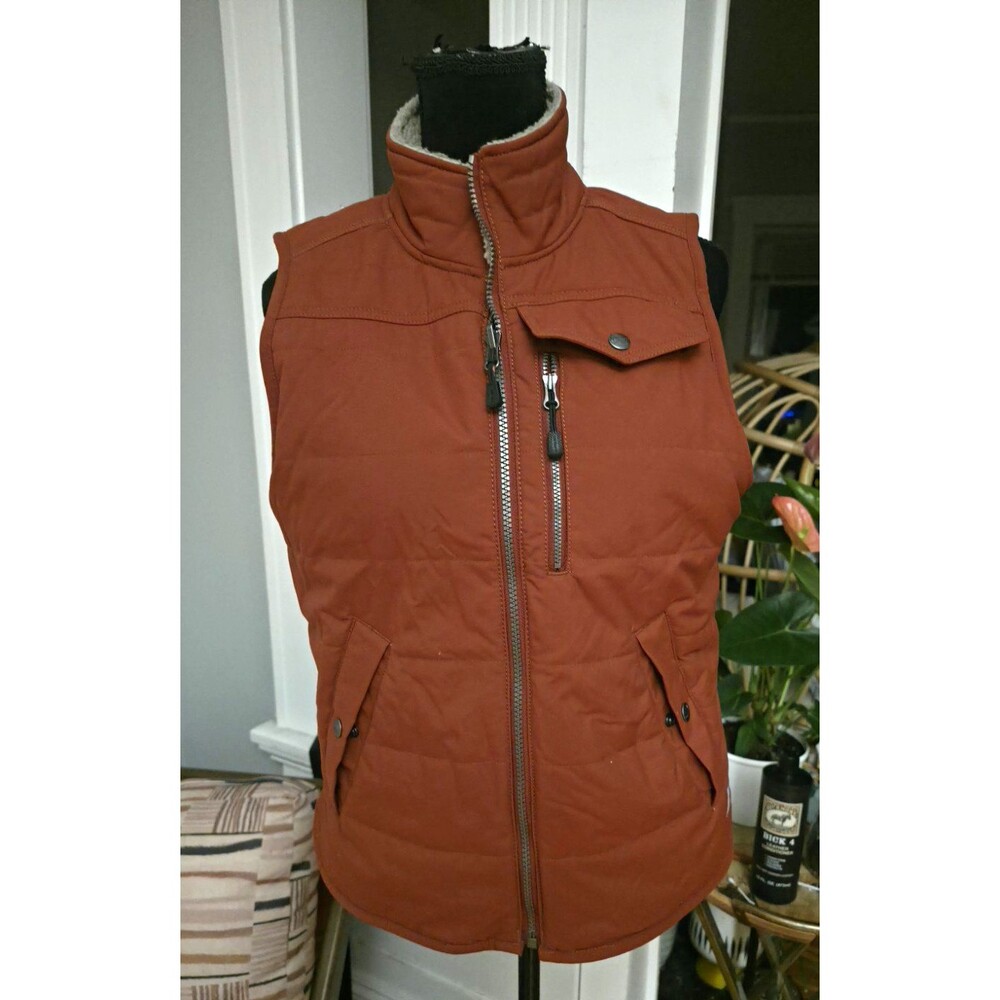 CARHARTT REVERSIBLE MIDWEIGHT SHERPA-LINED VEST Orange Size Small